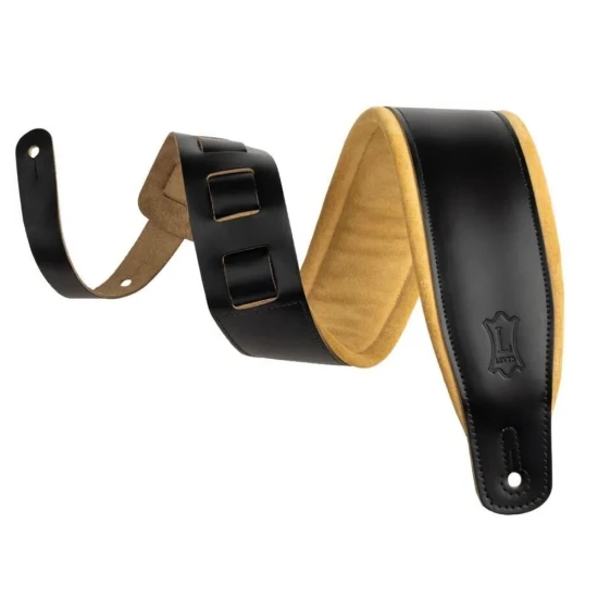 Levys M26SPD-BLK-TAN Top Grain bőr gitárheveder fekete/hasított