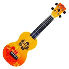 Mahalo Hibiscus szoprán ukulele Hibiscus Orange Burst