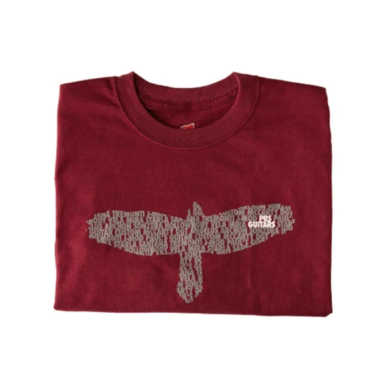 PRS Bird is Word T-Shirt Oxblood Red - L póló