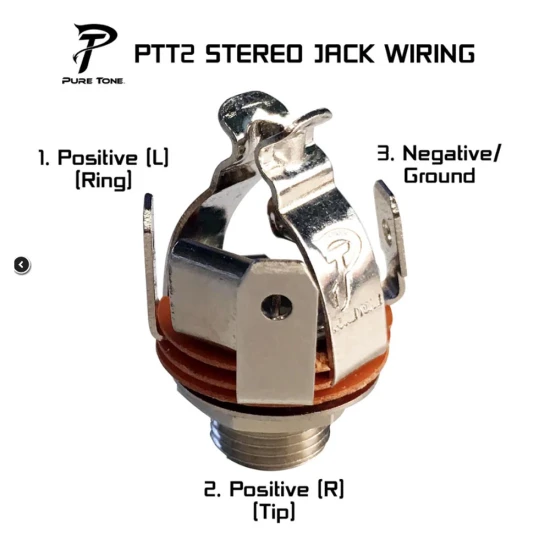 Pure Tone PTT2 Stereo Multi-Contact 1/4″ Output Jack - Nickel