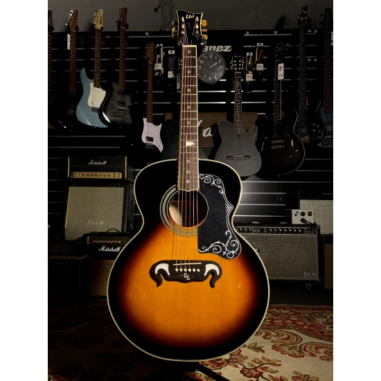 LTD GL-J1ES George Lynch signature elektro-akusztikus gitár (bemutatódarab)