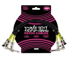 Ernie Ball 6075 Patch Kábel 30cm Fekete