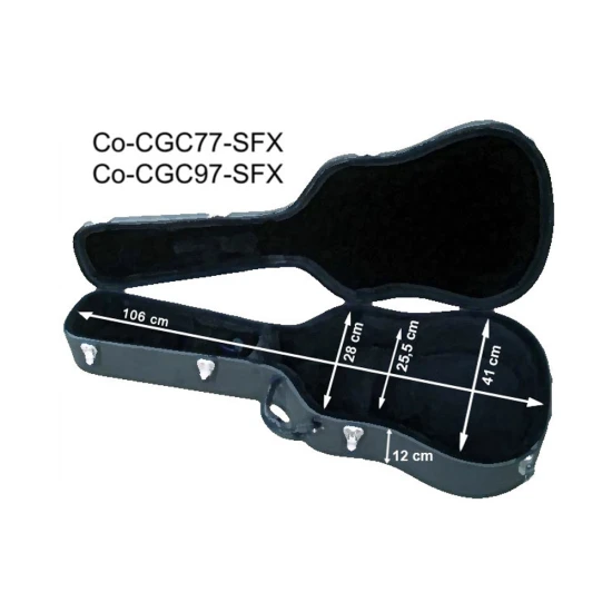 Cort CGC77-SFX keménytok kis Jumbo akusztikus gitárhoz