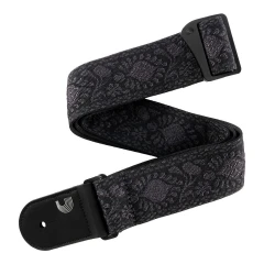 D'Addario 50TB01 Monterey Black Tubular textil gitár heveder