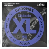 D'addario ECG25 Chrome Flat Wound 12-52 Light