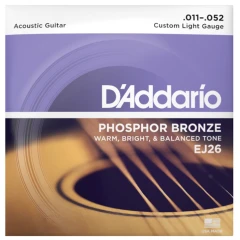 D'addario EJ26 Phosphor bronz 11-52