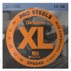 D'addario EPS540 Pro Steel 10-52 Light Top/Heavy Bottom