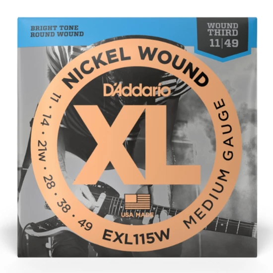 D'addario EXL115W Nickel 11-49 Medium