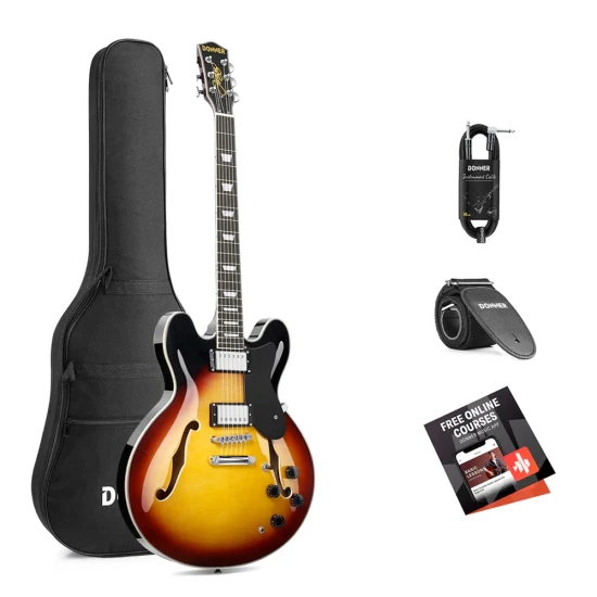 Donner DJP-1000 Sunburst jazzgitár