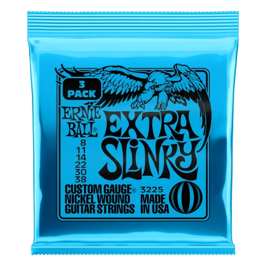 Ernie Ball 3225 Extra Slinky húrkészlet 8-38 3 Pack