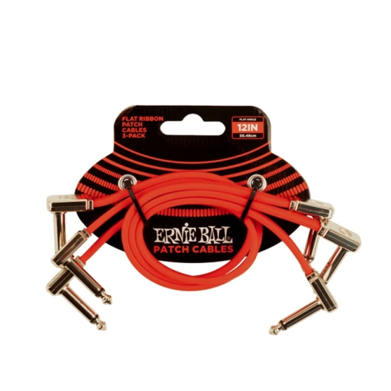 Ernie Ball 6403 Flat Ribbon Patch Kábel 30cm Piros