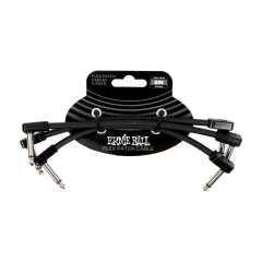 Ernie Ball 6444 Flat Patch Kábel 15cm Fekete