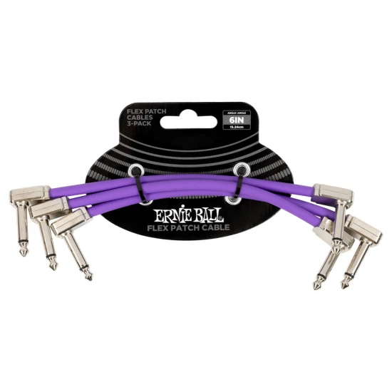 Ernie Ball 6452 Flat Patch Kábel 15cm Lila