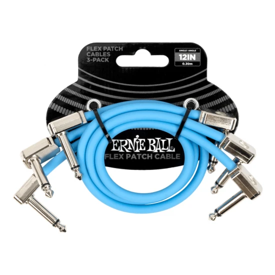 Ernie Ball 6461 Flat Patch Kábel 30cm Kék