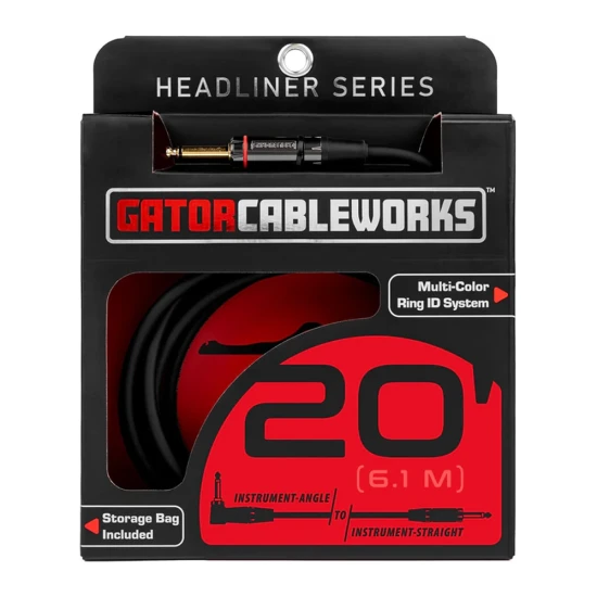 Gator Cableworks GCWH-INS-20RA hangszerkábel 6m