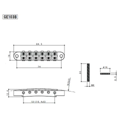 Gotoh GE103B-C Tune-o-matic húrláb króm