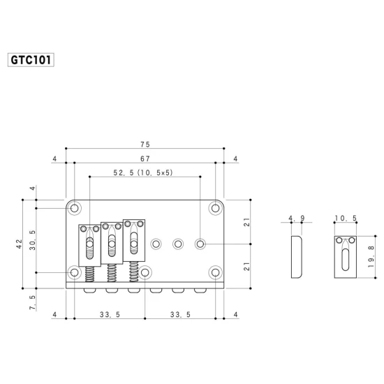 Gotoh GTC101-C húrláb króm