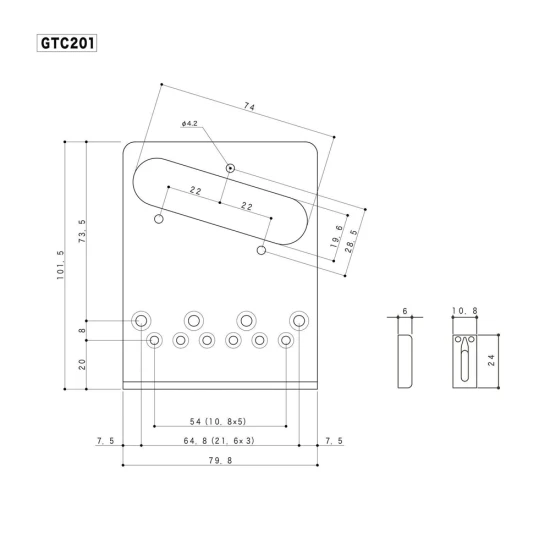 Gotoh GTC201-C húrláb króm