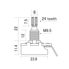 Hosco CTS 500A logaritmikus metrikus potméter