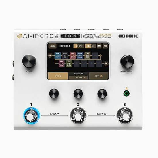 Hotone Ampero II Stomp erősítő modellező és effekt processzor