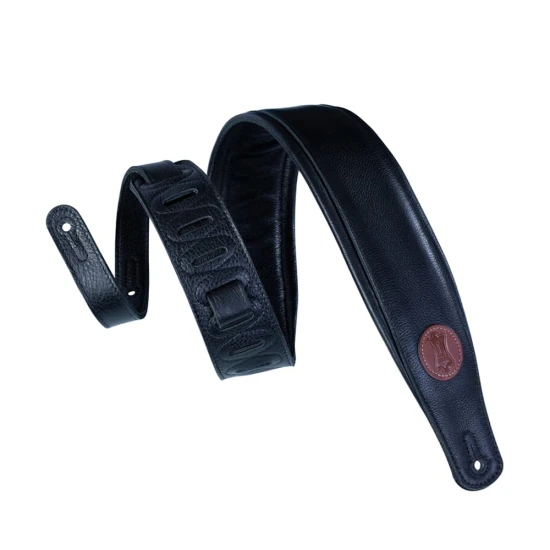 Levys MSS2-BLK Signature Garment bőr gitárheveder fekete