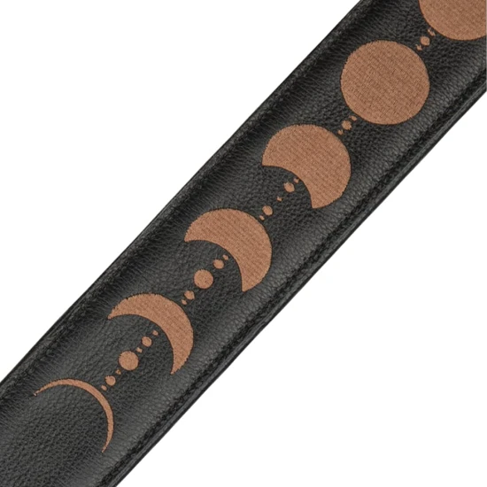 Levys MG317MP-BLK-BRN Moon Phases bőr gitárheveder