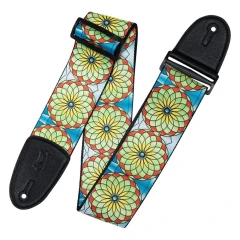 Levys MP3SG-003 Stained Glass Spring Bloom textil gitárheveder