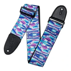 Levys MP3SG-005 Stained Glass Kaleidoscope Purple textil gitárheveder
