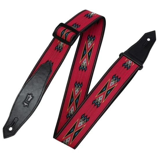 Levys MSSN80-RED Tribal Rhythms Red Arrow Textil gitárheveder