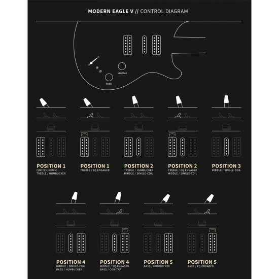 PRS Modern Eagle V Charcoal Burst