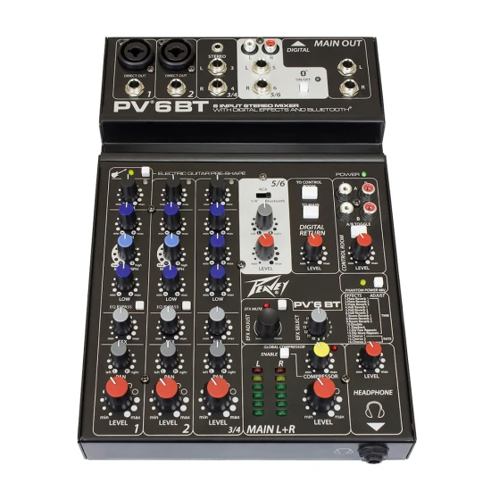 Peavey PA-PV6BT keverőpult bluethooth kapcsolattal