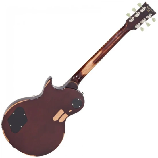 Vintage V100MRTSB Distressed Tobacco Sunburst elektromos gitár